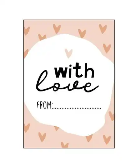 wenskaart "with love"