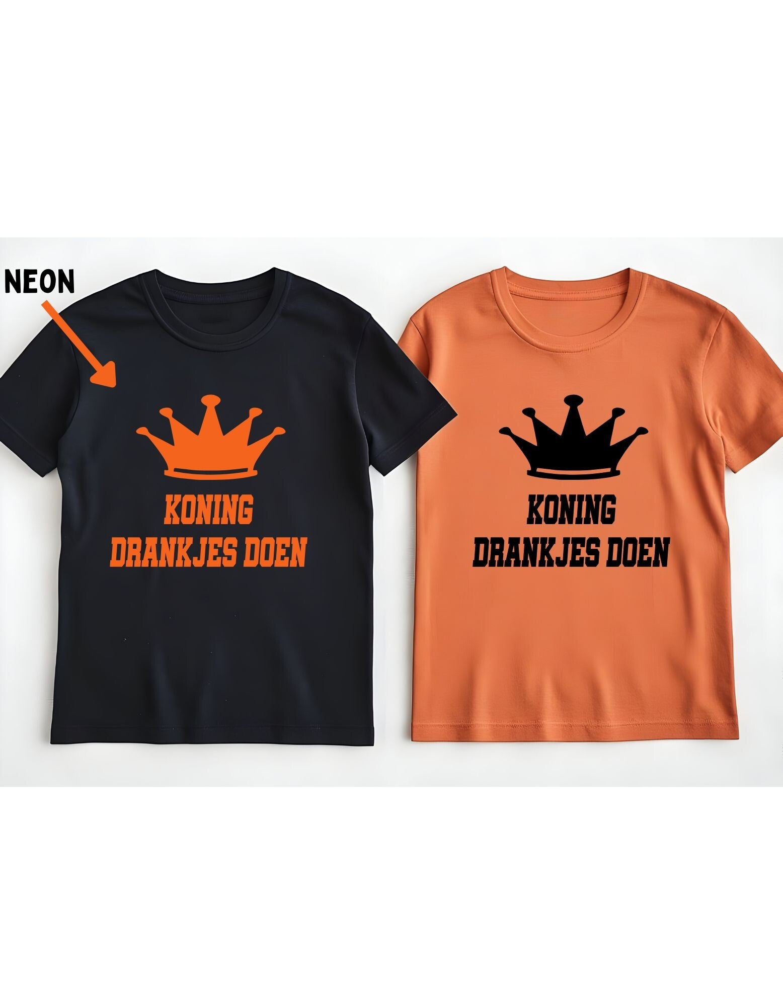 Shirt koningsdag: Koning drankjes doen