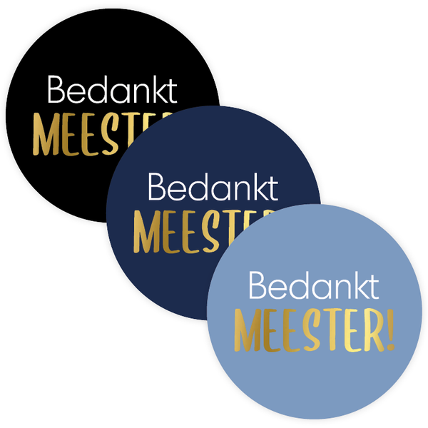 sluitsticker 10 stuks: "bedankt meester"