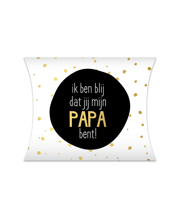 Gondeldoosje "ik ben blij dat je mijn papa bent" met goudfolie