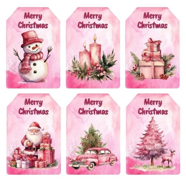 Kerst stickers per 10 stuks