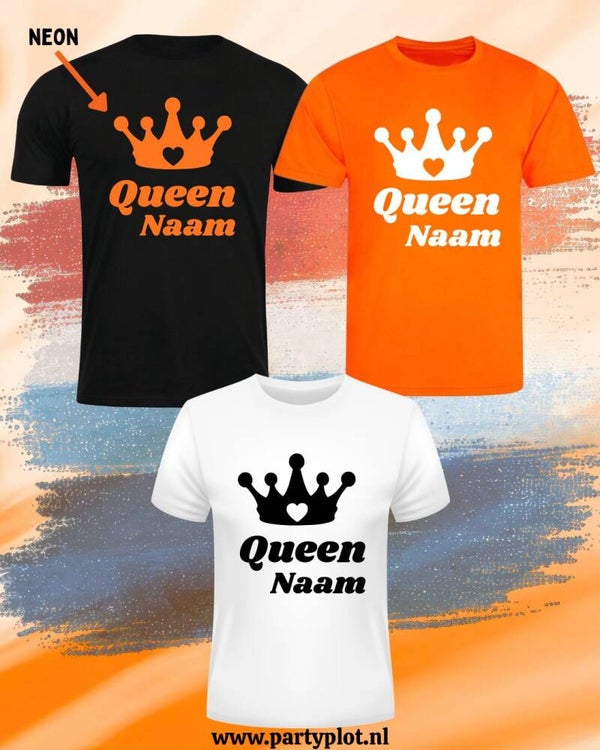 shirt kids: Queen "jouw naam"