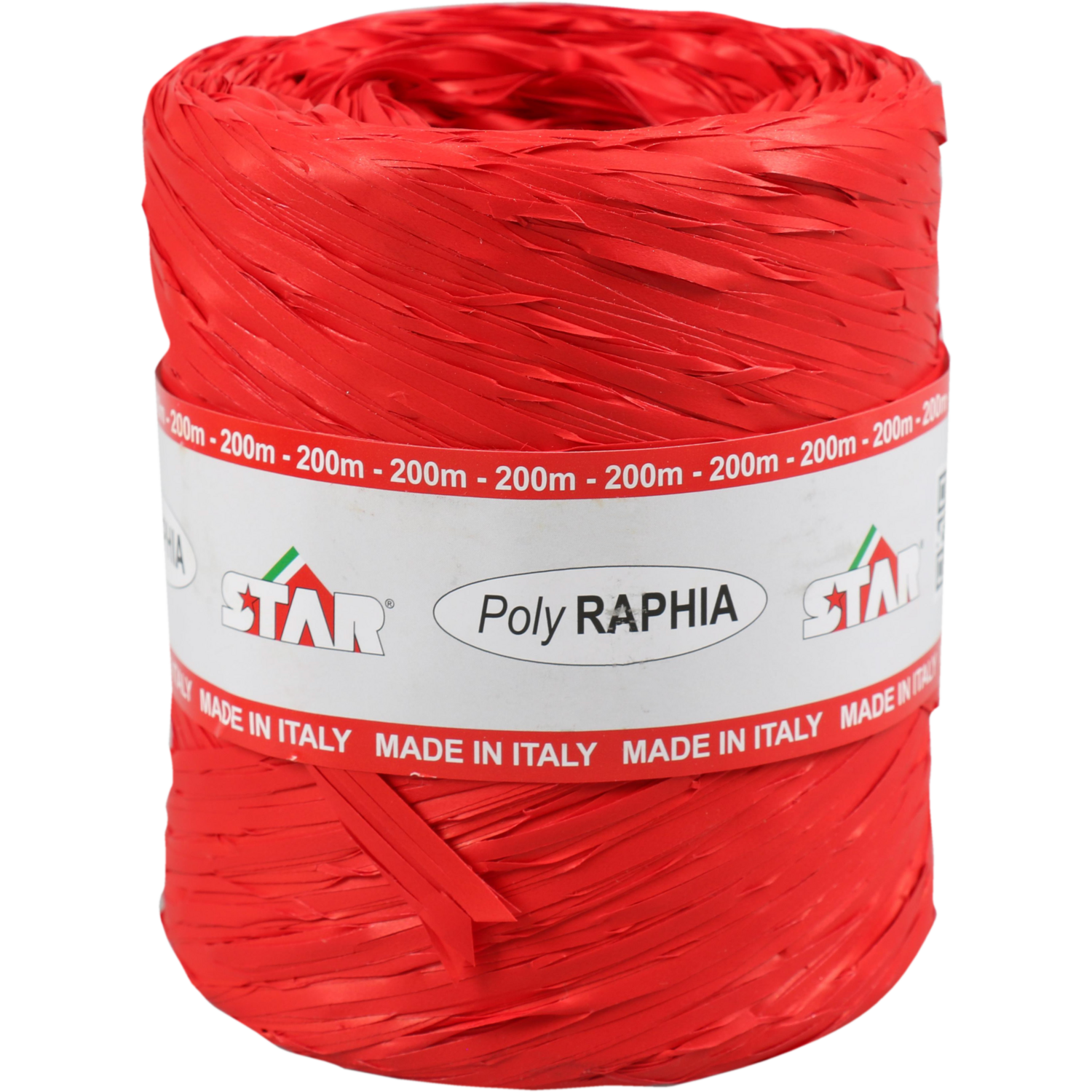 Raffia lint rood, 200 meter