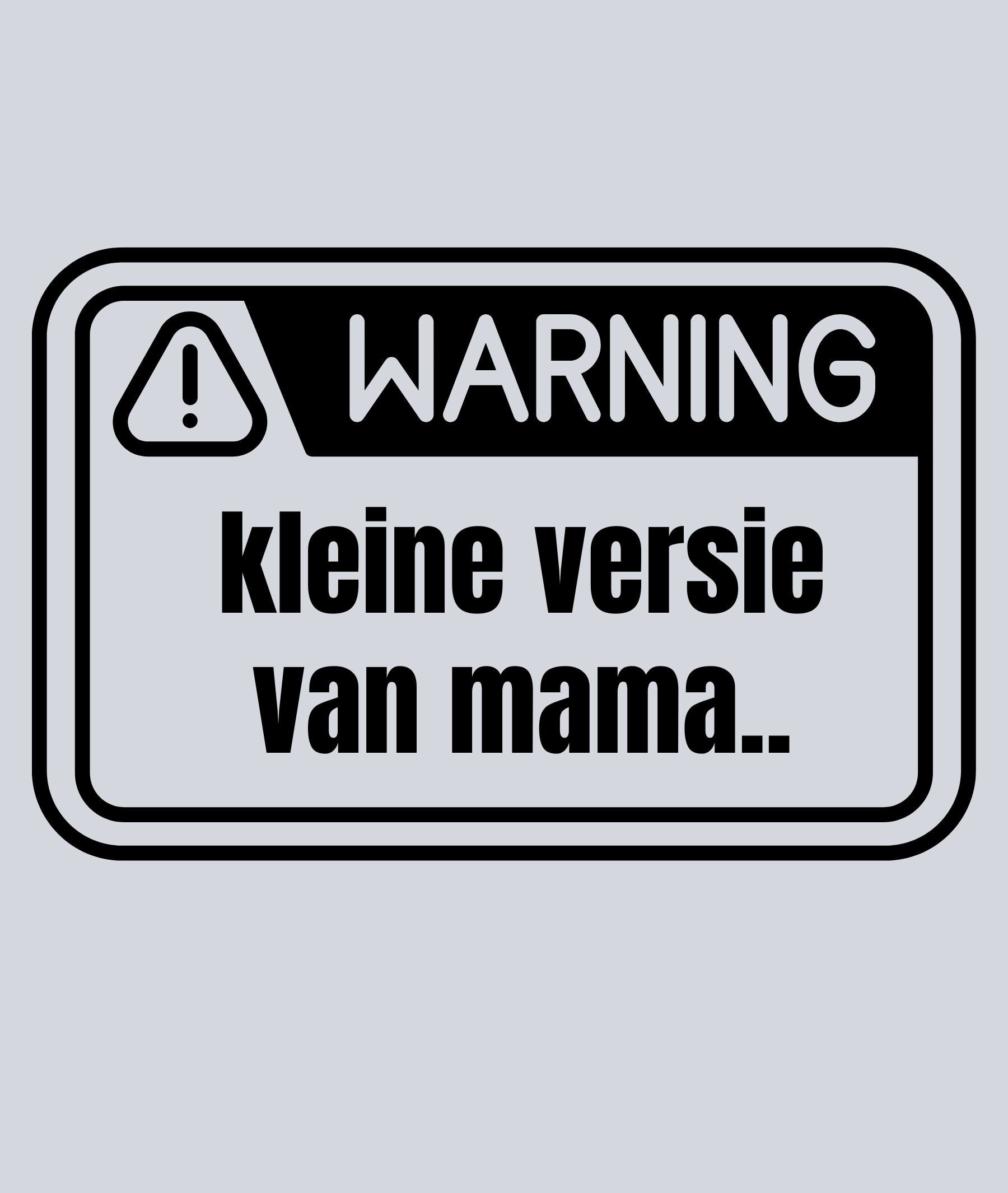 Strijkapplicatie: "kleine versie van mama"