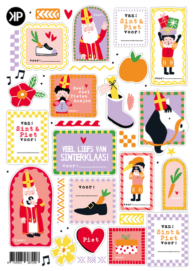 Stickervel sinterklaas  pietenfeest