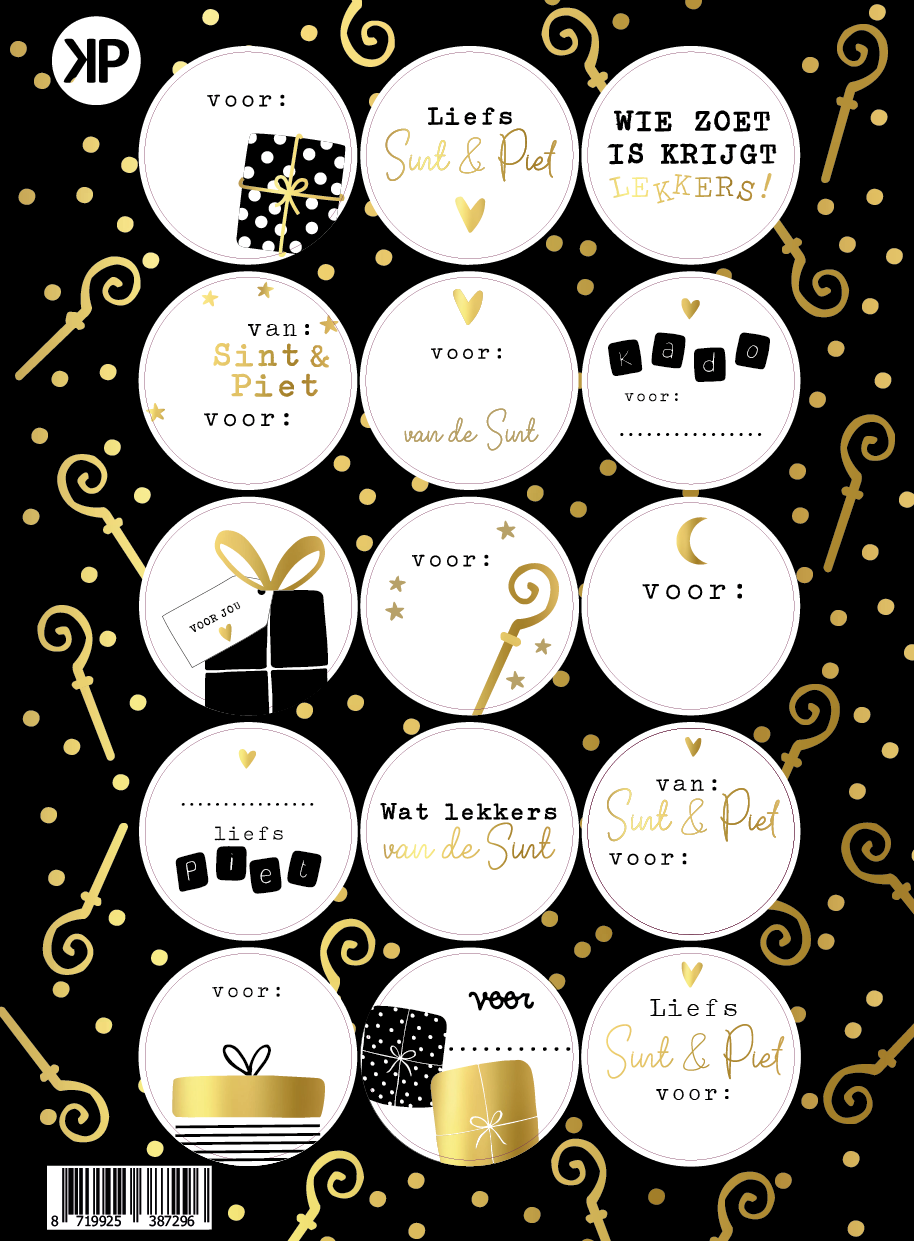 Stickervel sinterklaas luxe