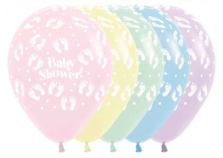 Ballon babyshower 5 stuks mix