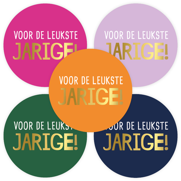 sluitsticker 10 stuks: "voor de leukste jarige"