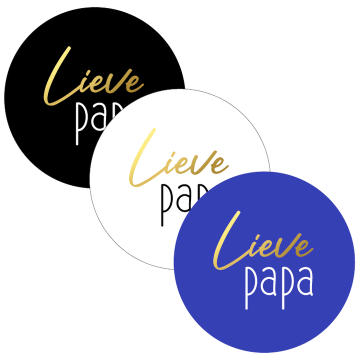 Sluitstickers "lieve papa" goudfolie 10 stuks
