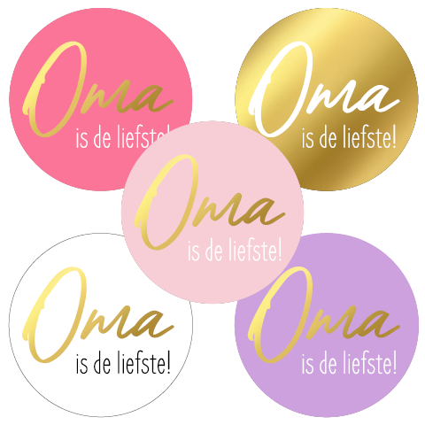 Sluitstickers "oma is de liefste" 10 stuks