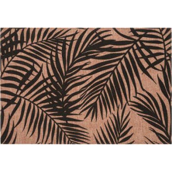 Placemats/onderleggers - bladeren print - 30 x 45 cm / 6 stuks