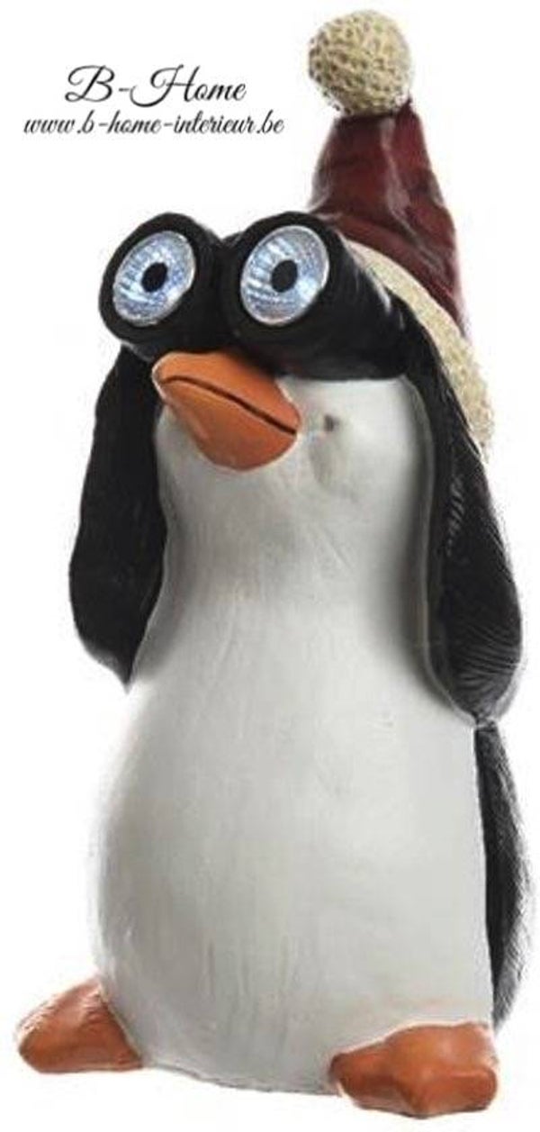 Lumineo LED kerst pinguin solar buiten