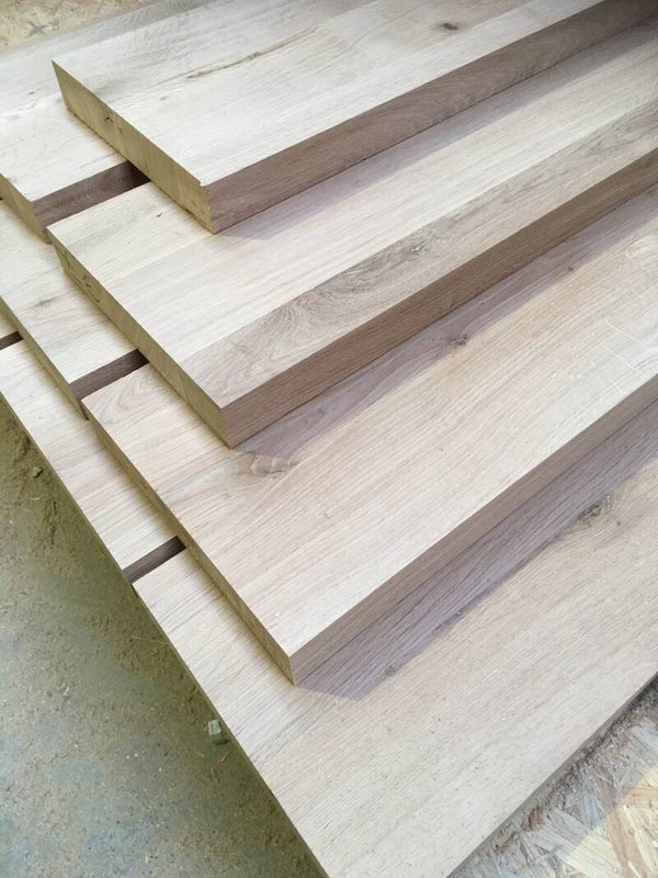 Wandplank 4 cm dik Boomrand of Rechte rand