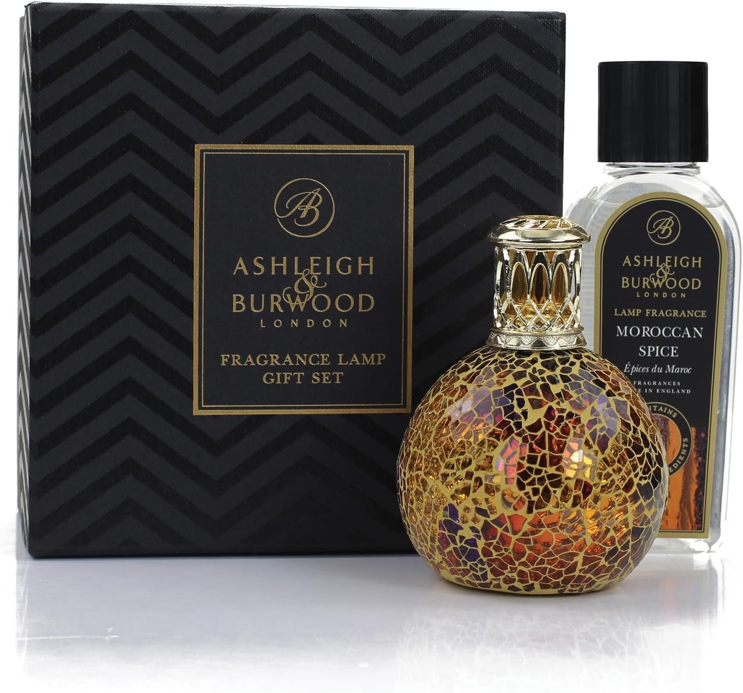 Ashleigh & Burwood Golden Sunset Geurlamp Geschenkset – Incl. Moroccan Spice