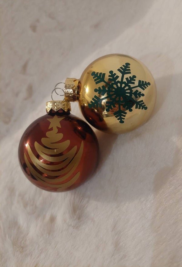 Boules de noel marron