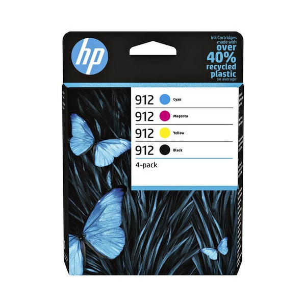 Inktcartridge HP 912 zwart + 3 kleuren