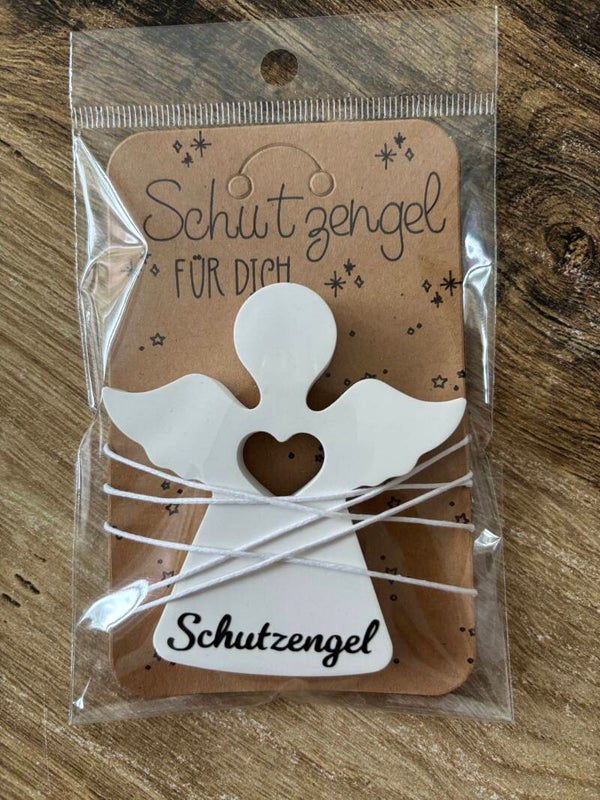 Kleiner Schutzengel als Kühlschrankmagnet / Kleiner Schutzengel Geburt/Taufe / Schutzengel aus Keraflott