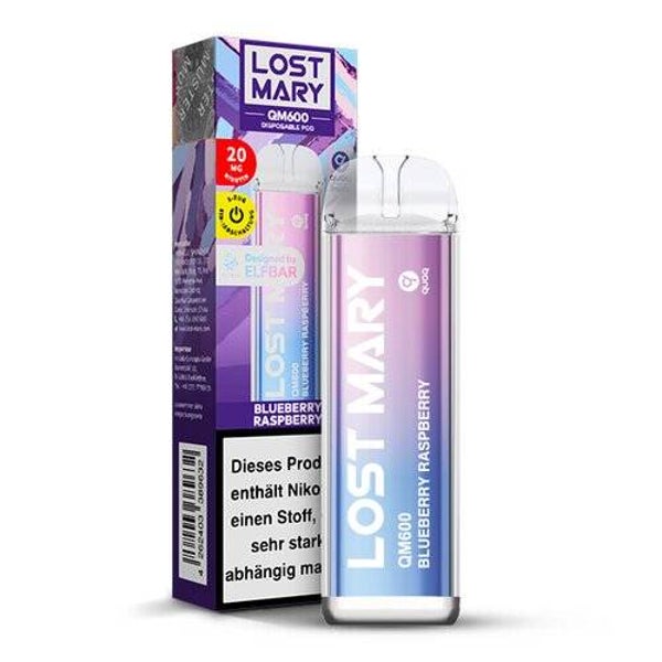 NEU* ELF Bar - Lost Mary - QM600 - Blueberry Raspberry - 20mg/ml (Kindersicherung) // Steuerware