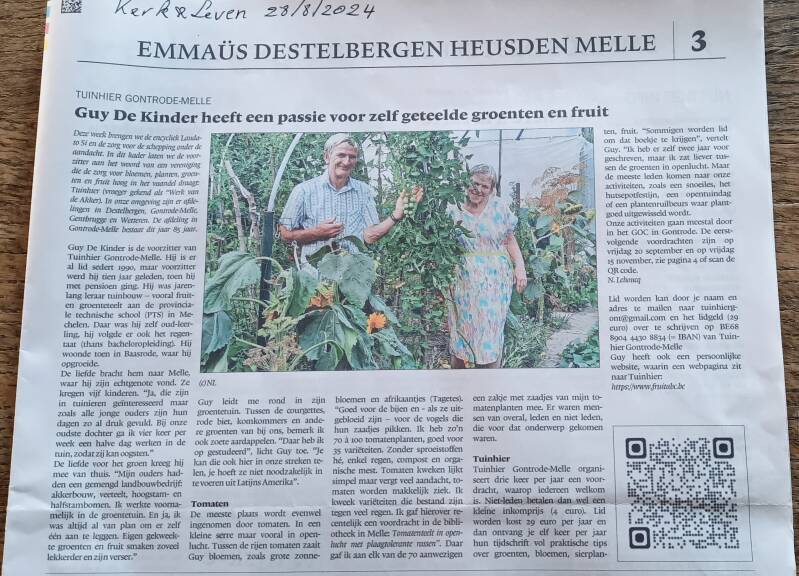 Tuinhier Gontrode Melle: Guy De Kinder heeft een passie voor zelf geteelde groenten en fruit