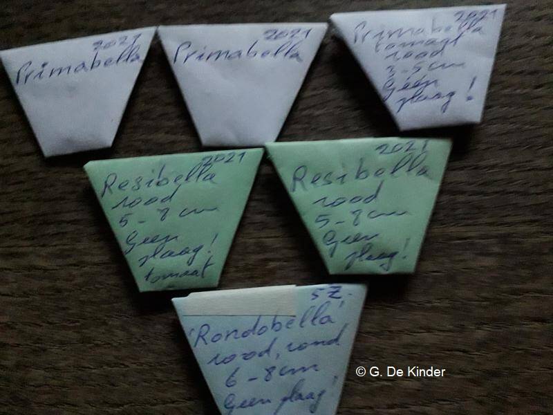 Droge zaden kan je best per ras afzonderlijk verpakken.