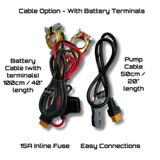 Cable options with 15A inline fuse