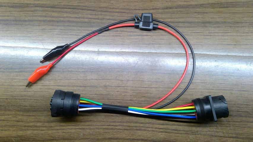 9-PIN ADAPTER EXTENSION  w/ POWER TAP (BLACK)