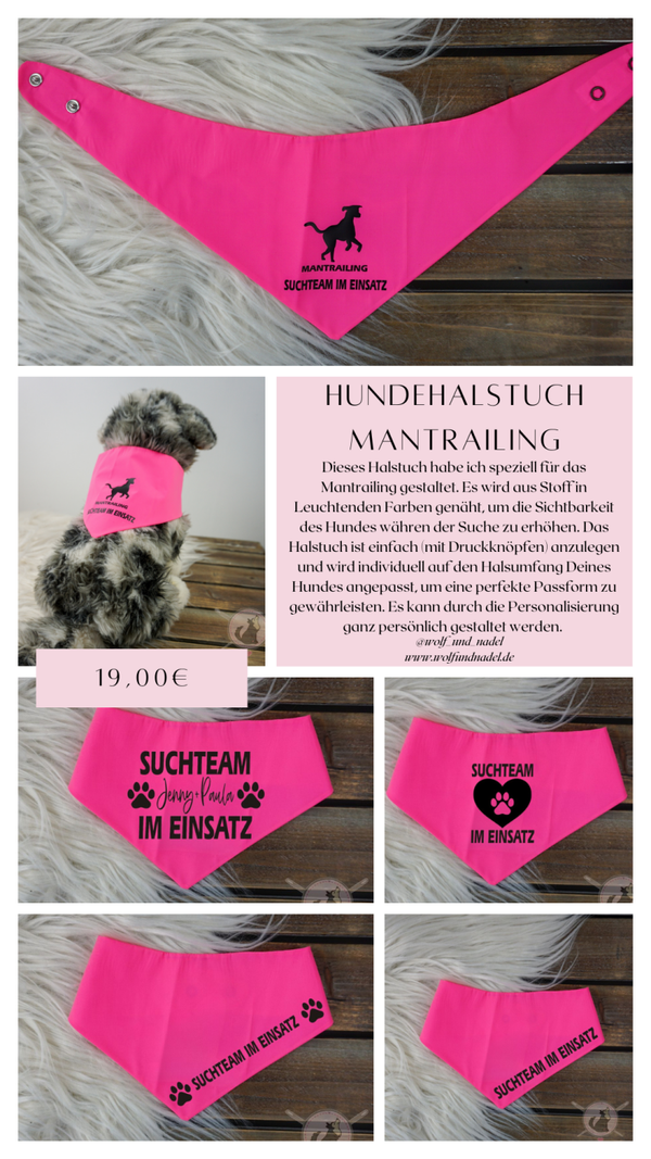 Hundehalstuch Mantrailing