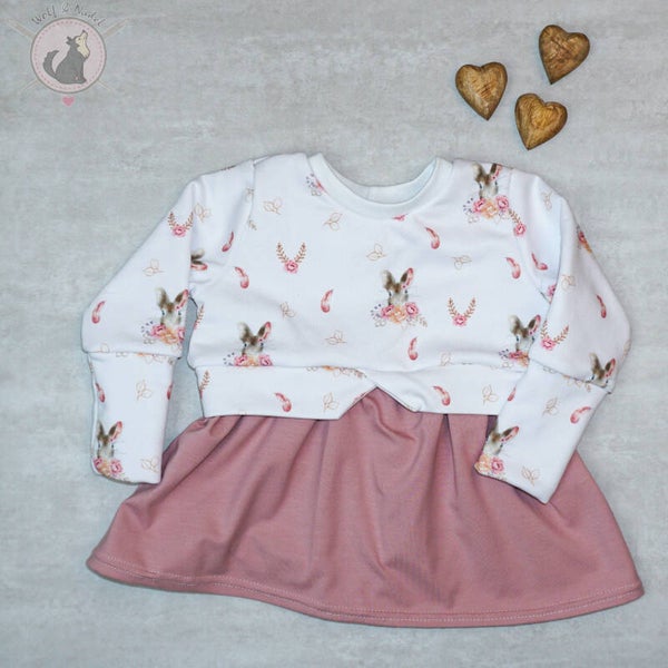 Sofortkauf Girlysweater Gr. 74 "Blumenhase"