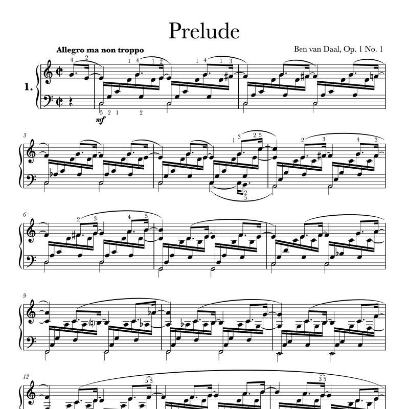 Prelude in C Major Op. 1 No. 1 | Sheet Music