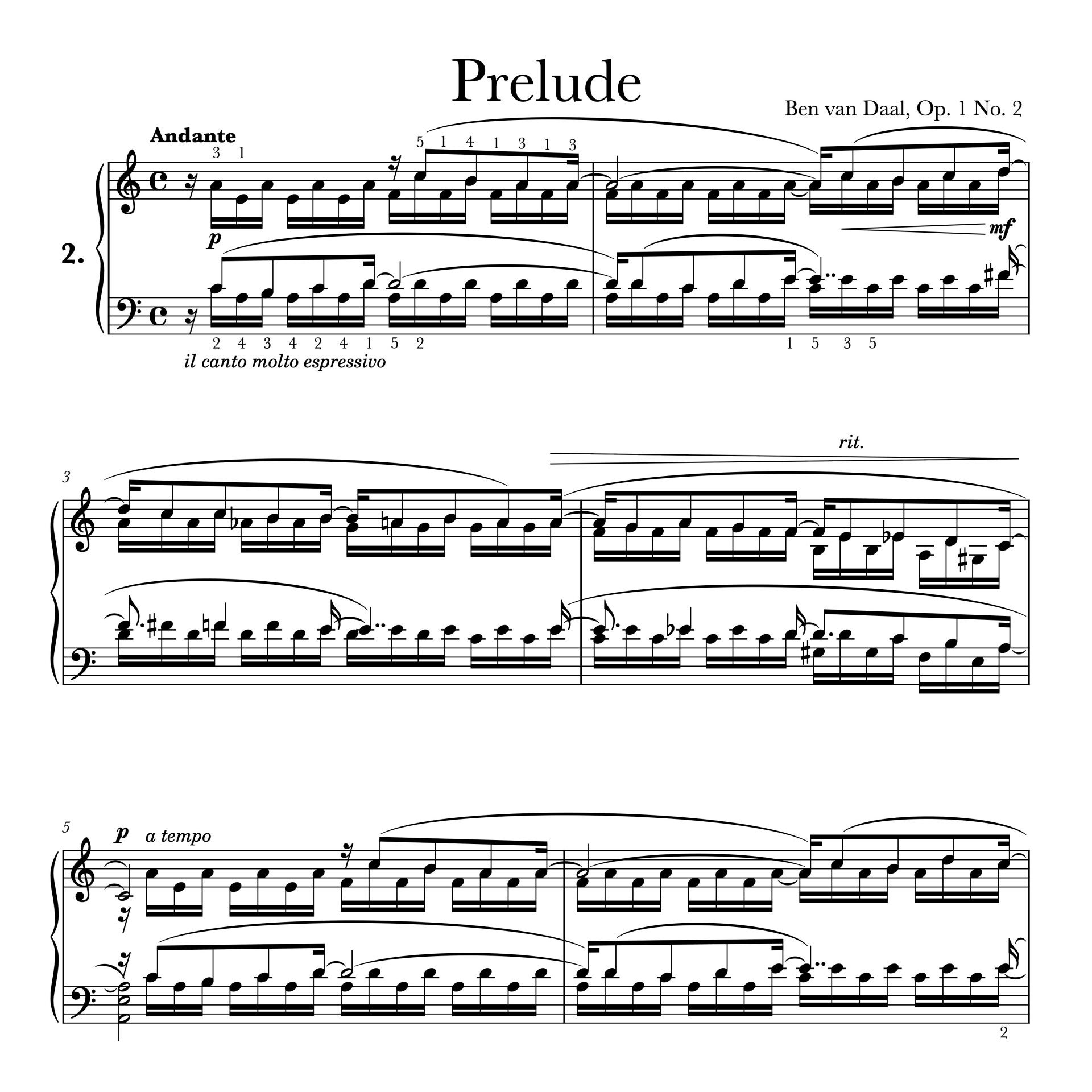 02 Prelude in a klein Op. 1 Nr. 2 | Bladmuziek