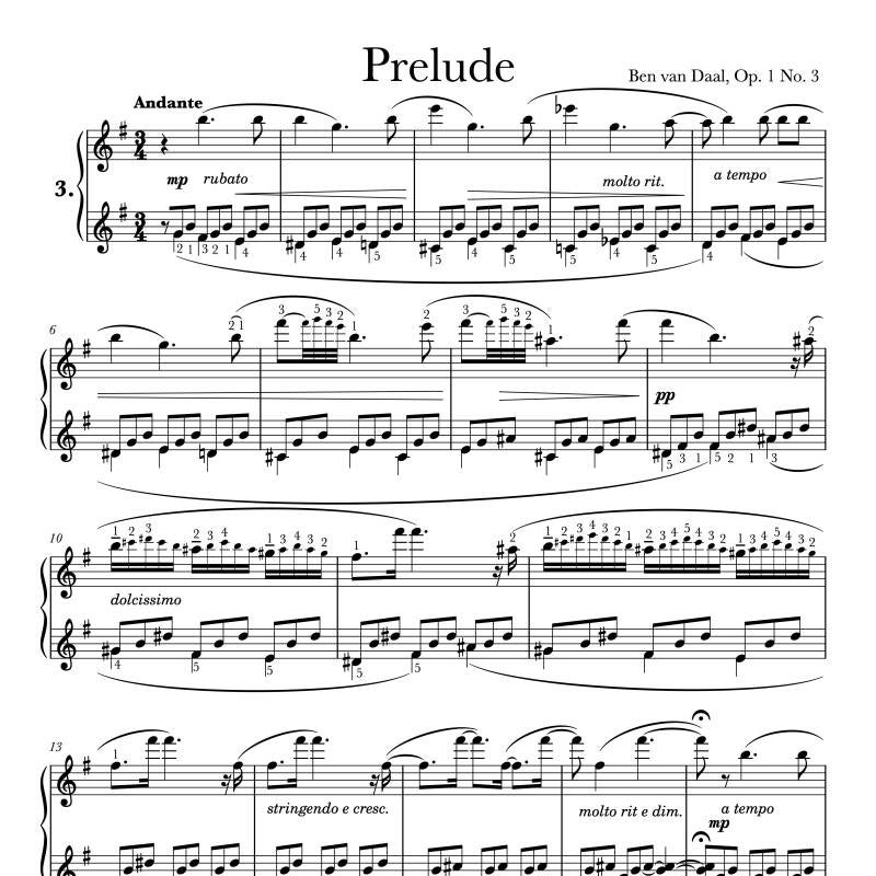 Prelude in G Major Op. 1 No. 3 | Sheet Music