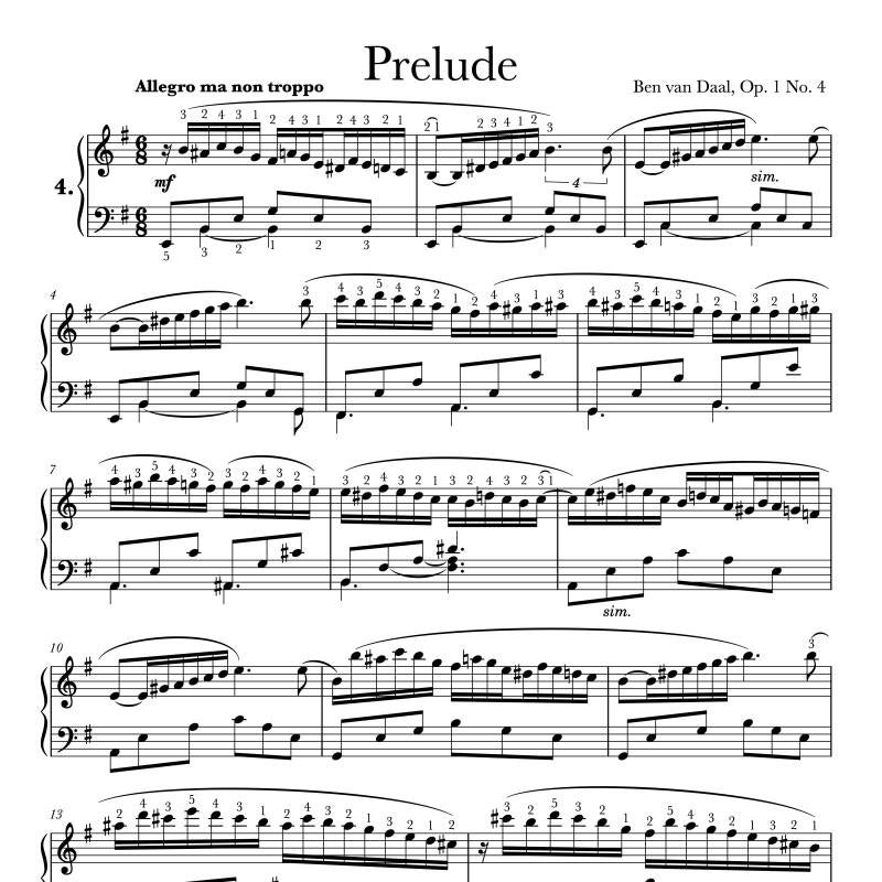 Prelude in E Minor Op. 1 No. 4 | Sheet Music