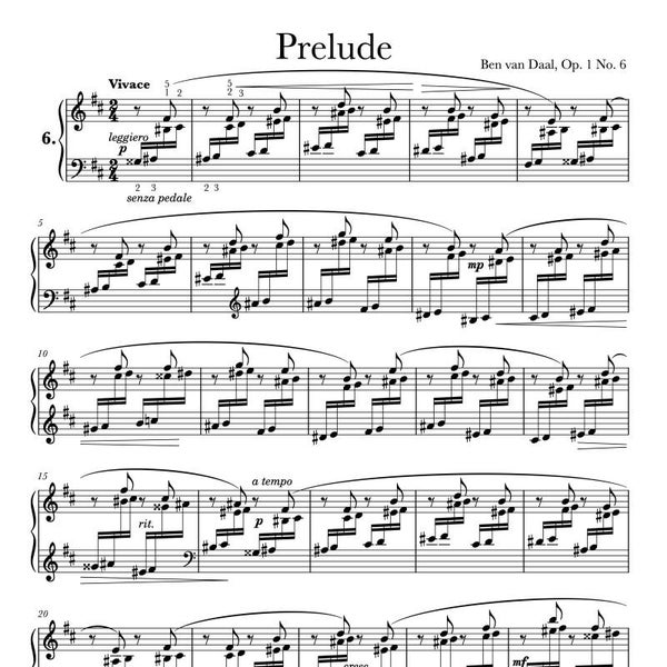 06Prelude in b klein Op. 1 Nr. 6 | Bladmuziek