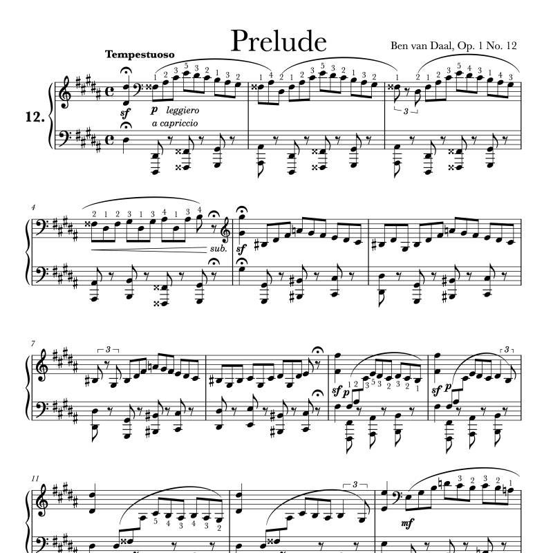 Prelude in G-Sharp Minor Op. 1 Nr. 12 | Sheet Music