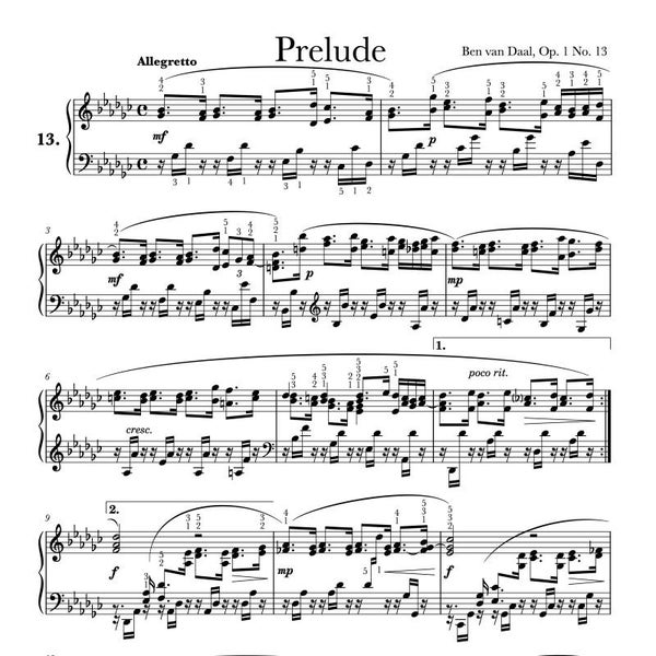 13Prelude in Ges groot Op. 1 Nr. 13 | Bladmuziek