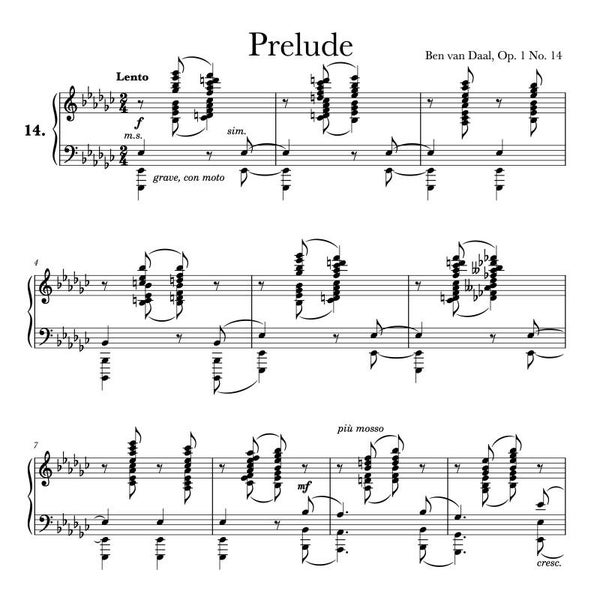 14Prelude in es klein Op. 1 Nr. 14 | Bladmuziek