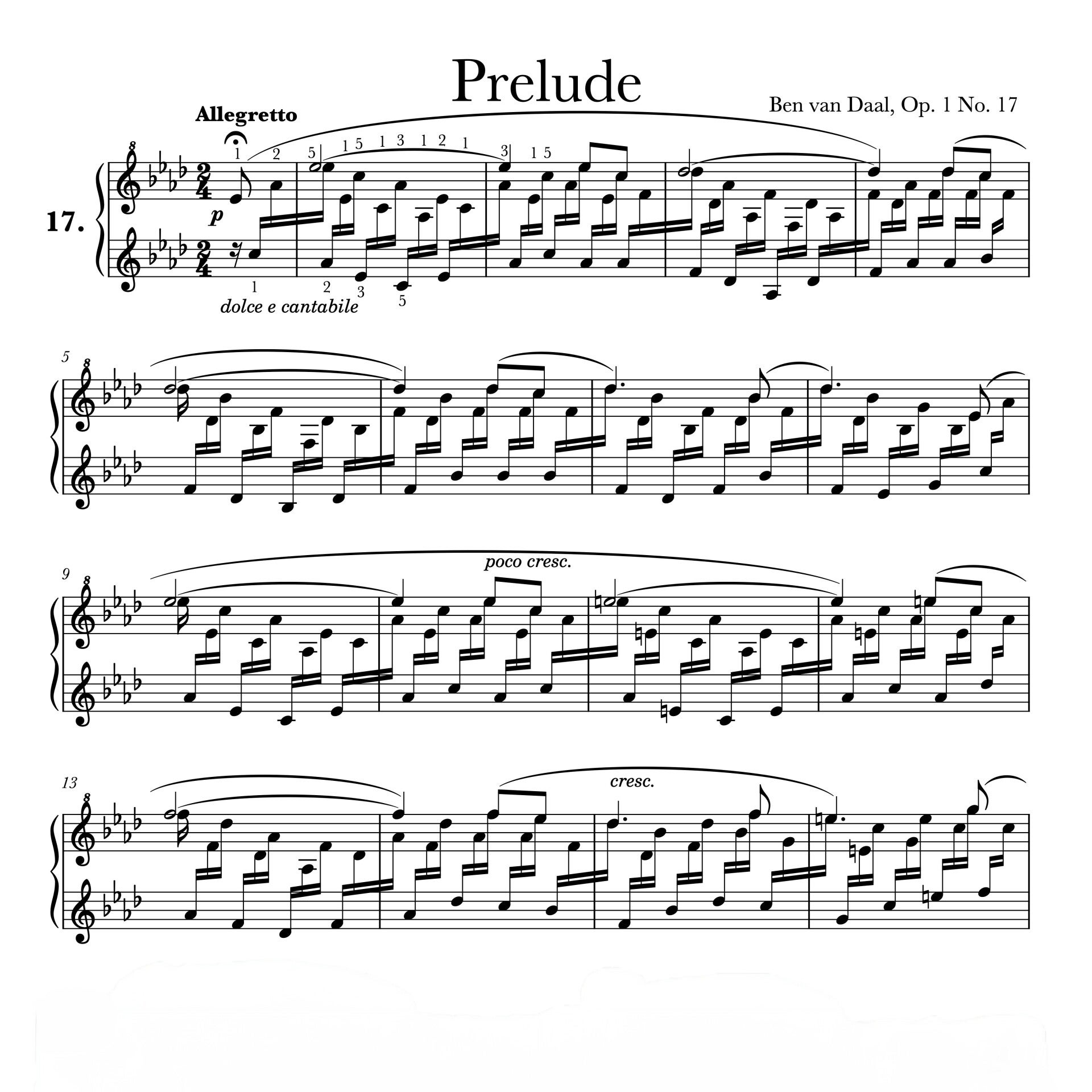 17Prelude in As groot Op. 1 Nr. 17 | Bladmuziek