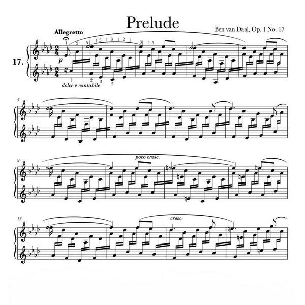 17Prelude in As groot Op. 1 Nr. 17 | Bladmuziek