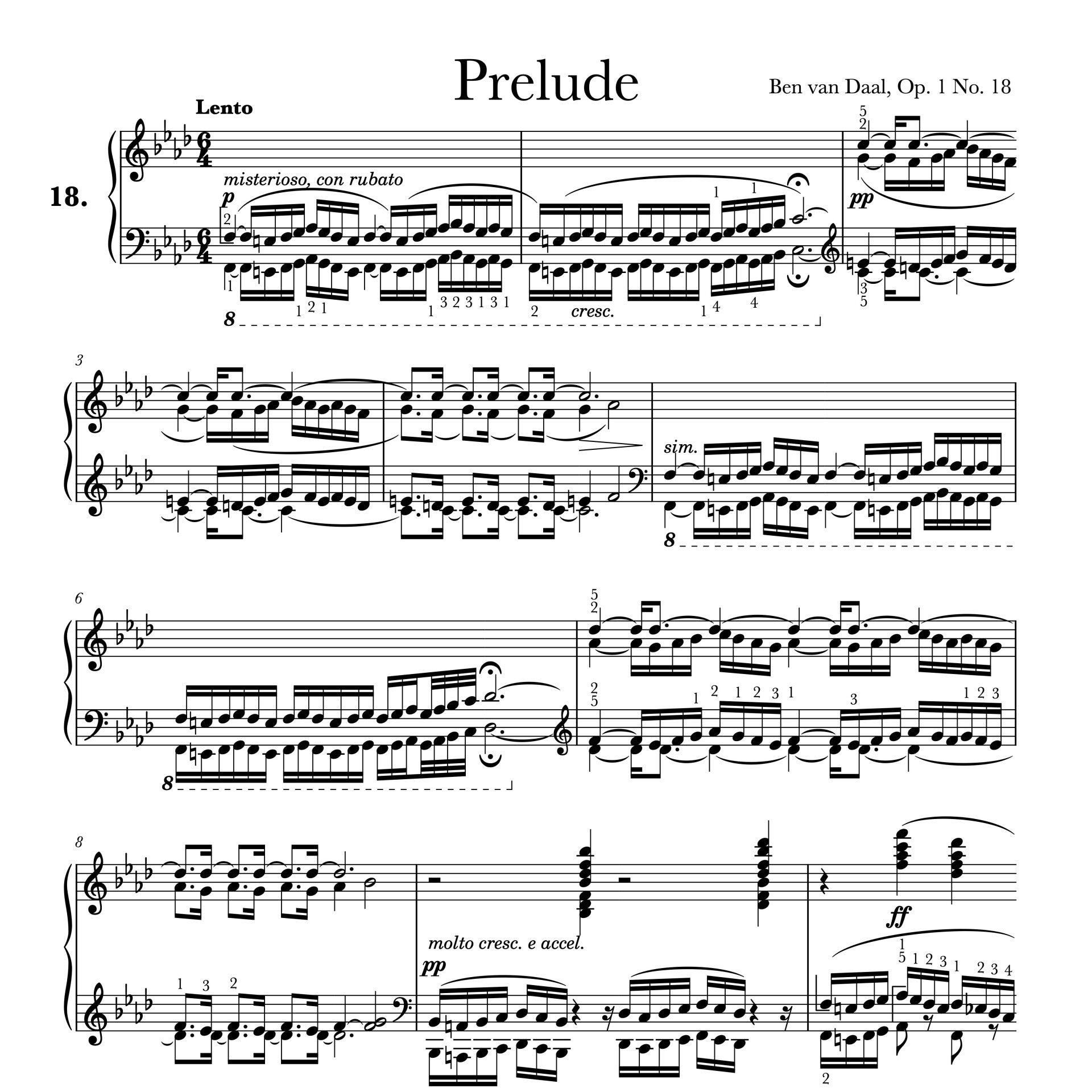 18Prelude in f klein Op. 1 Nr. 18 | Bladmuziek