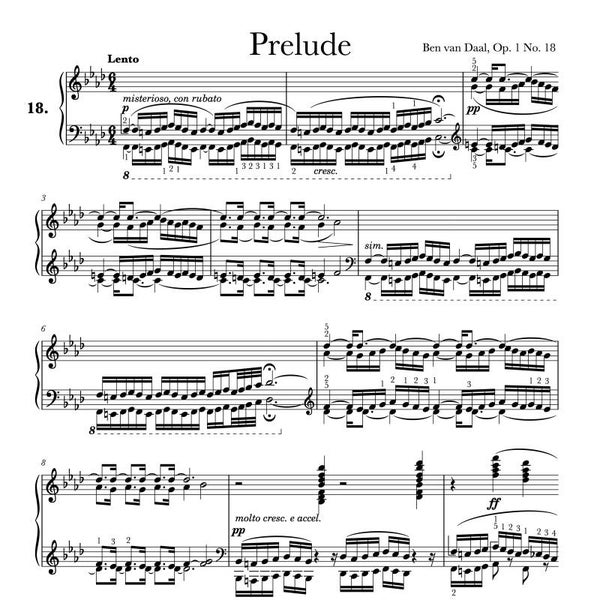 18Prelude in f klein Op. 1 Nr. 18 | Bladmuziek