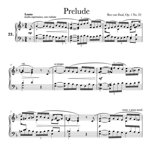 23Prelude in F groot Op. 1 Nr. 23 | Bladmuziek