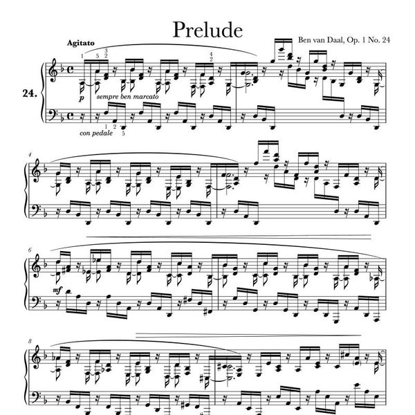24Prelude in d klein Op. 1 Nr. 24 | Bladmuziek