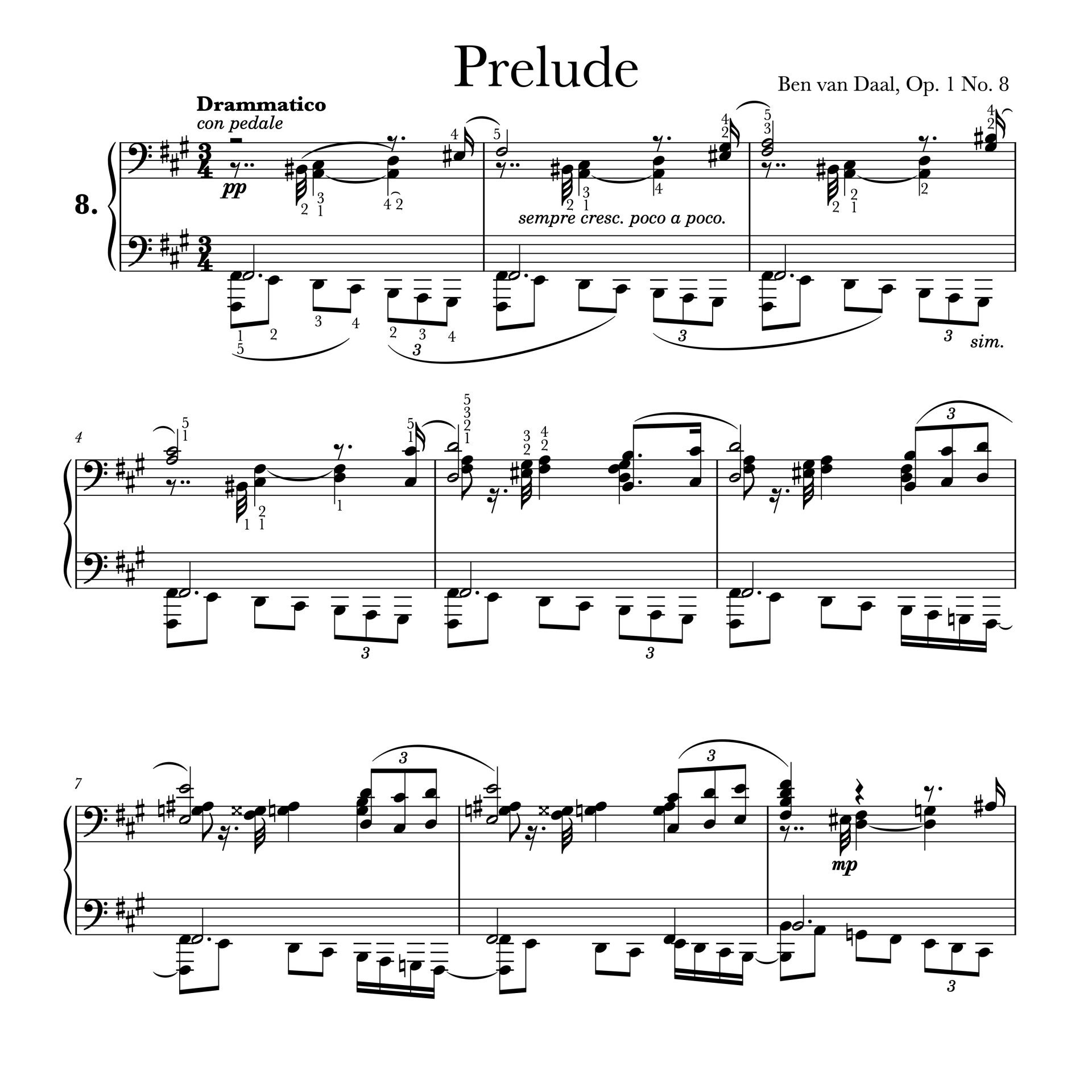 08Prelude in fis klein Op. 1 Nr. 8 | Bladmuziek