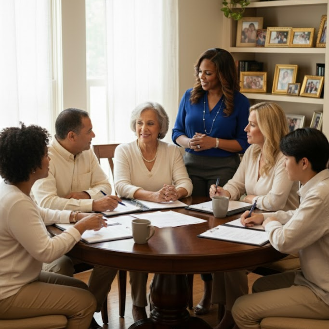 Elite Notary Signing community support image for families, care teams, churches, residential communities, apostille support, and estate planning notarization in Metro Atlanta.