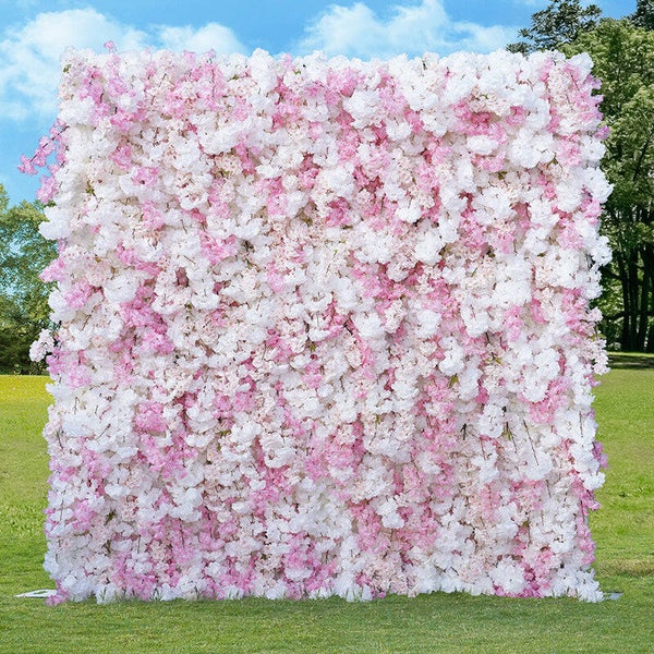 Pink & White Floral Backdrop
