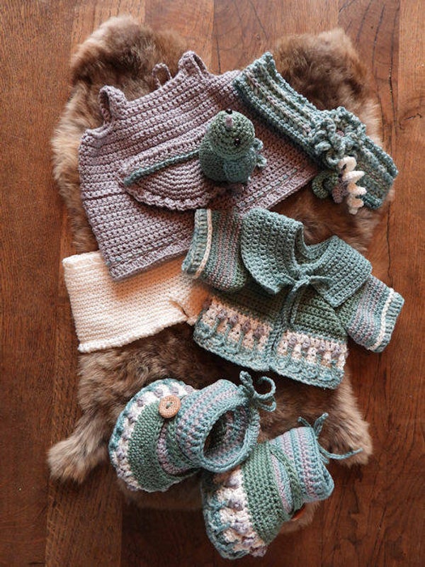 Haakpakket XXL Funny kledingset Birdy grey