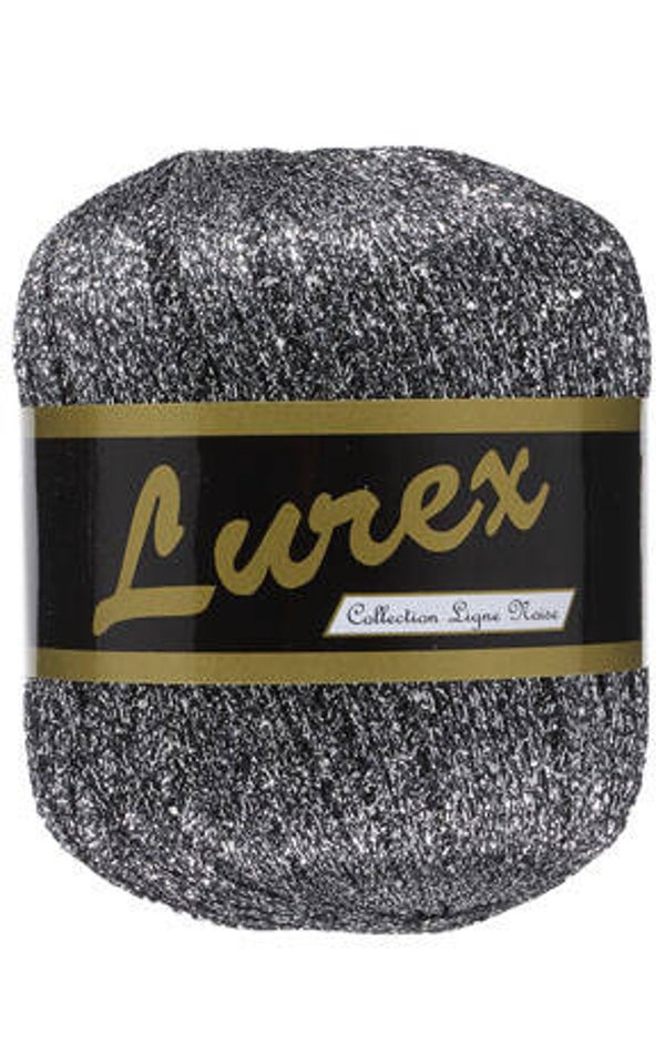 Lammy Yarns Lurex 19 Antraciet Zilver