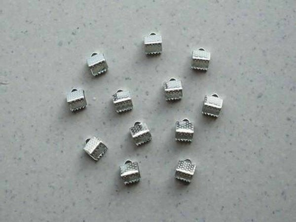 Koordsluiting klem met oog 6x6mm platinum