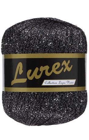 Lammy Yarns Lurex 18 Zilver/Zwart
