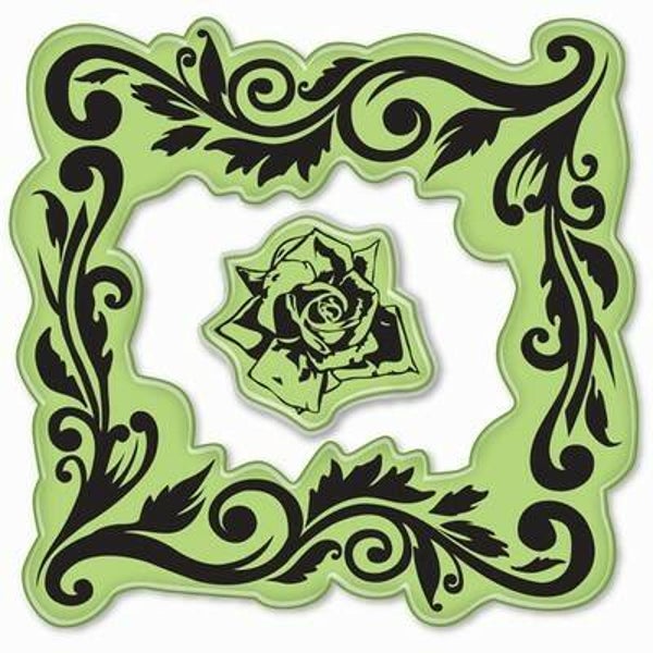 Inkadinkado Rubber Stamp Rose Frame 60-60003